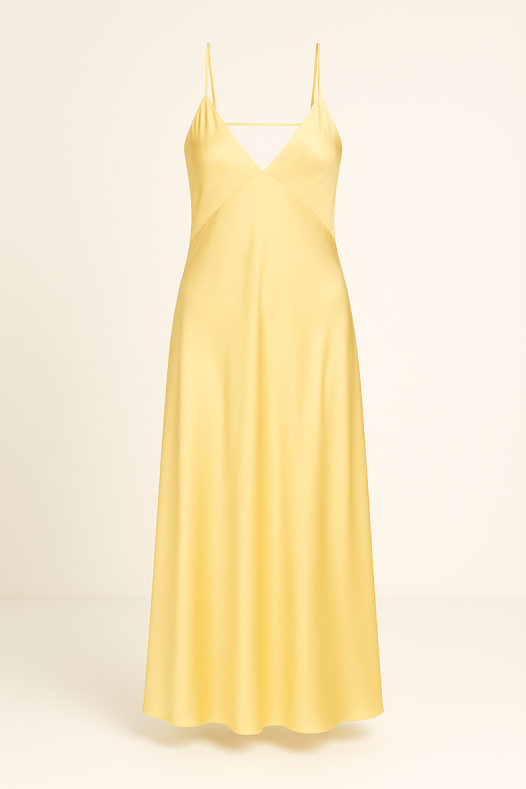 Tessa – Zomerse Gele Maxi Jurk met Open Rug