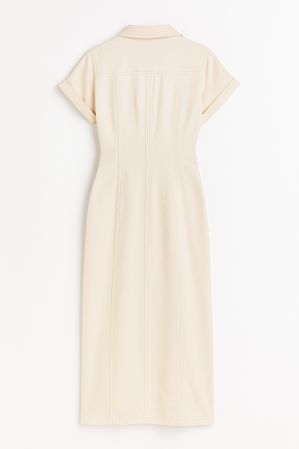 Elaya – Elegante Witte Denim Zomerjurk