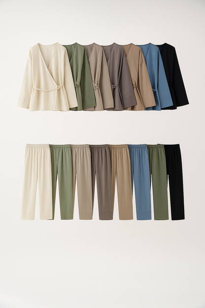 Sanne - Casual Tweedelige Set met Rechte Pijpen