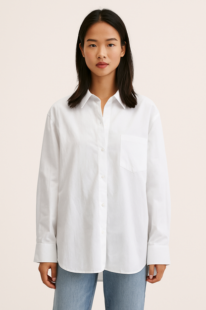 Liva – Oversized vintage blouse met knopen