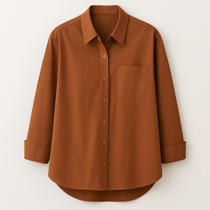 Liva – Oversized vintage blouse met knopen