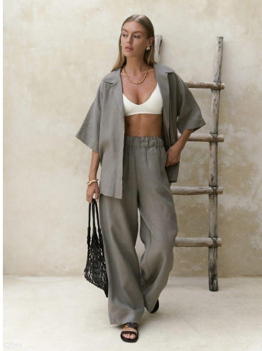 Noa – Comfortabele katoenen zomer set met korte mouwen