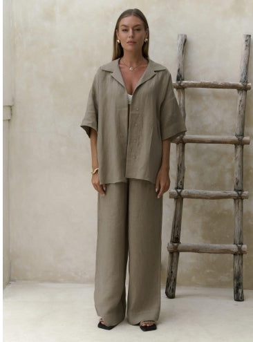 Noa – Comfortabele katoenen zomer set met korte mouwen